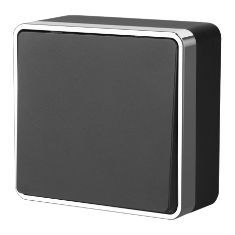 Выключатель одноклавишный Werkel Gallant (черный/хром) W5010035