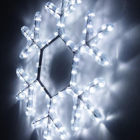 Светодиодная фигура Снежинка холодный свет Ardecoled ARD-Snowflake-M7-450X375-126Led White (34249)