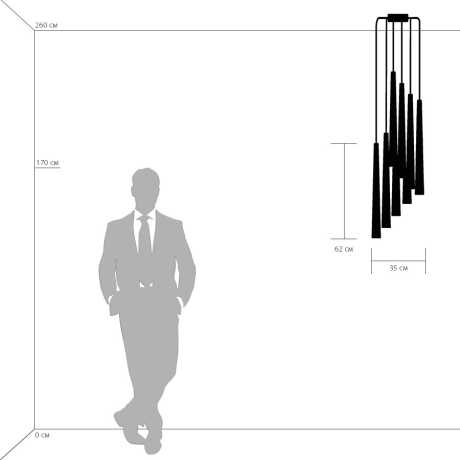 Каскадная люстра Lightstar с поддержкой Маруся Meta Duovo 807086 