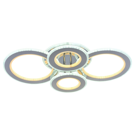 Светодиодная диммируемая люстра с ПДУ Profit Light 8881/4 CHR 88W+8W RGB