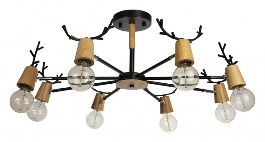 Люстра на штанге Loft it Sven 10024/8 Black 