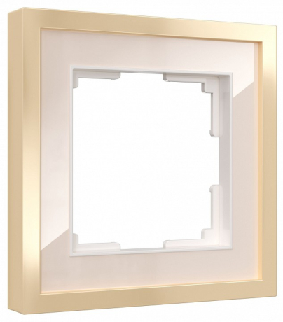 Рамка на 1 пост Werkel Baguette (айвори/латунь) W0012851