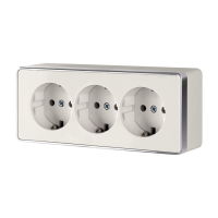 Розетка тройная с заземлением и шторками Gallant (слоновая кость) Werkel W5073103
