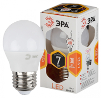 Лампа светодиодная ЭРА E27 7W 2700K матовая LED P45-7W-827-E27 Б0020550