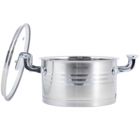 Кастрюля 16*9см, 1,5L из нержавеющей стали с крышкой Kamille 5853
