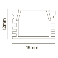 2м. Встраиваемый алюминиевый профиль для светодиодной ленты Maytoni Led strip ALM006S-2M