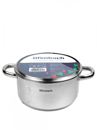 Кастрюля из нержавеющей стали 4л 22*11 см Ofenbach 100526