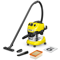 Пылесос хозяйственный KARCHER WD 4 PS, мусоросборник 20 л, мощность 1000 Вт, желтый, 1.628-290.0 (457239)