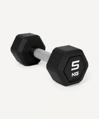 Гантель гексагональная DB-301PRO 5 кг, обрезиненная, черный Starfit ЦБ-00003799