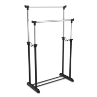 Вешалка для плечиков SHT-WR4150, 1615х860х440 мм, пластик/металл, черная/хром (603590)