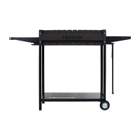 BOYSCOUT Мангал 1220x490x800 мм с 2-мя столиками, дровницей и кочергой на колесах, сталь 2 мм. / 1