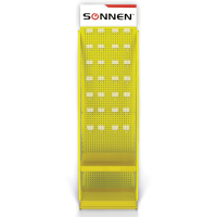 Стойка для размещения товара напольная SONNEN, 205x60x50 см, 32 крючка, 2 полки, металл, 504995 (504995)
