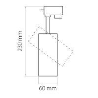 Однофазный LED светильник 20W 3000К для трека Volta Lightstar 228237