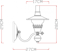 Бра Arte Lamp Trattoria A5664AP-1AB