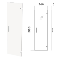 Дверь СТЕКЛО, средняя, "Канц", 346х5х1098 мм, БЕЗ ФУРНИТУРЫ, ДК35 (640057)
