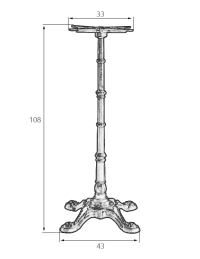 Подстолье барное Dobrin Leone High 5024-4H-LMSLEONEHIGH (D0000000000000000023)
