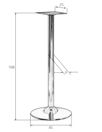 Подстолье барное Dobrin Alan High 1005H-LMSALANHIGH (D0000000000000000043)