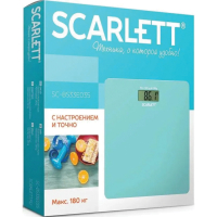 Весы напольные SCARLETT SC-BS33E035, электронные, вес до 180 кг, квадратные, стекло, бирюзовые (457199)