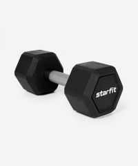 Гантель гексагональная DB-301PRO 10 кг, обрезиненная, черный Starfit ЦБ-00003802