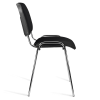Стул STAFF "Iso Lite CF-008", хром, кожзам черный (Z-11), 532567 (532567)