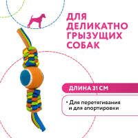 Petpark игрушка для собак Плетенка с теннисным мячом 6 см WB19410