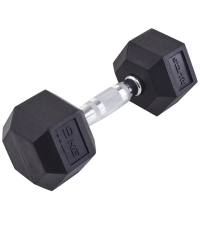 Гантель гексагональная DB-301 9 кг, обрезиненная, черный 4680459126764