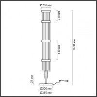 Торшер Odeon Light York 4788/12F