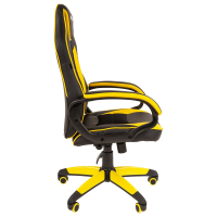 Кресло компьютерное BRABIX "Blaze GM-162", TW/экокожа, черное/желтое, 532579, 7083507 (532579)