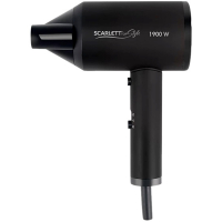 Фен SCARLETT SC-HD70I37, 1900 Вт, 2 скорости, 3 температурных режима, ионизация, черный (457204)