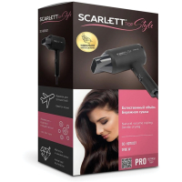 Фен SCARLETT SC-HD70I37, 1900 Вт, 2 скорости, 3 температурных режима, ионизация, черный (457204)