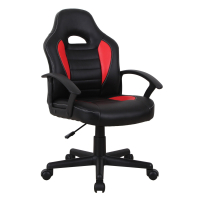 Кресло компьютерное BRABIX "Spark GM-201", экокожа, черное/красное, 532503 (532503)