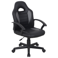 Кресло компьютерное BRABIX "Spark GM-201", экокожа, черное/серое, 532504 (532504)