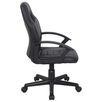 Кресло компьютерное BRABIX "Spark GM-201", экокожа, черное/серое, 532504 (532504)