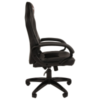 Кресло компьютерное BRABIX "Accent GM-161", TW/экокожа, черное/серое, 532576, 7083504 (532576)