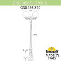 G30.156.S20.AZE27 Фонарный столб Fumagalli GIGI BISSO/G300 2L