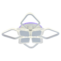 Светодиодная диммируемая люстра с ПДУ Profit Light 5893/4+4A WHT 144W+8W RGB