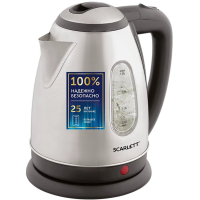 Чайник SCARLETT SC-EK21S88, 1,8 л, 2200 Вт, закрытый нагревательный элемент, стальной (457211)