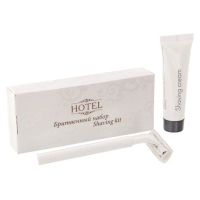 Бритвенный набор КОМПЛЕКТ 200 шт., HOTEL (крем для бритья + станок), картон, 2000121 (608847)