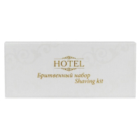 Бритвенный набор КОМПЛЕКТ 200 шт., HOTEL (крем для бритья + станок), картон, 2000121 (608847)