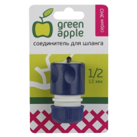 Соединитель (коннектор) для шланга 12 мм (1/2), пластик Green apple eco GAES20-04 (Б0017768)