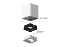 Корпус светильника накладной для насадок 70*70mm Ambrella light Diy Spot C7821