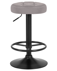 Барный стул Dobrin Bruno Black (серый велюр) 5008_BlackBase-LMBRUNOBLACK (D0000000000000004562)