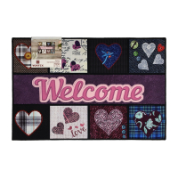 Коврик влаговпитывающий ''Velur'' 40*60 см ''Welcome'', декупаж, VORTEX 24237