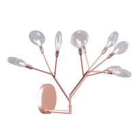 Бра Crystal Lux EVITA AP9 COPPER/TRANSPARENT