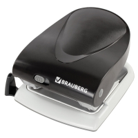 Дырокол BRAUBERG "G-Line", до 40 листов, черный, 224341 (224341)