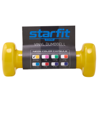 Гантель виниловая DB-101 0,5 кг, желтый Starfit ЦБ-00001445
