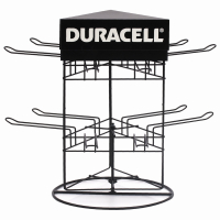 Дисплей для размещения товара настольный поворотный DURACELL, 2х2х3 крючка, 70000269 (503649)