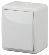 Выключатель одноклавишный с подсветкой ЭРА Эксперт 10AX 250V IP54 11-1402-01 Б0020671