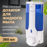 Дозатор для жидкого мыла LAIMA, НАЛИВНОЙ, 0,38 л., белый (тонированный), ABS-пластик, 603921 (603921)