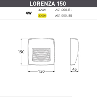 AS1.000.000.WXJ1L Уличный настенный светодиодный светильник Fumagalli Lorenza